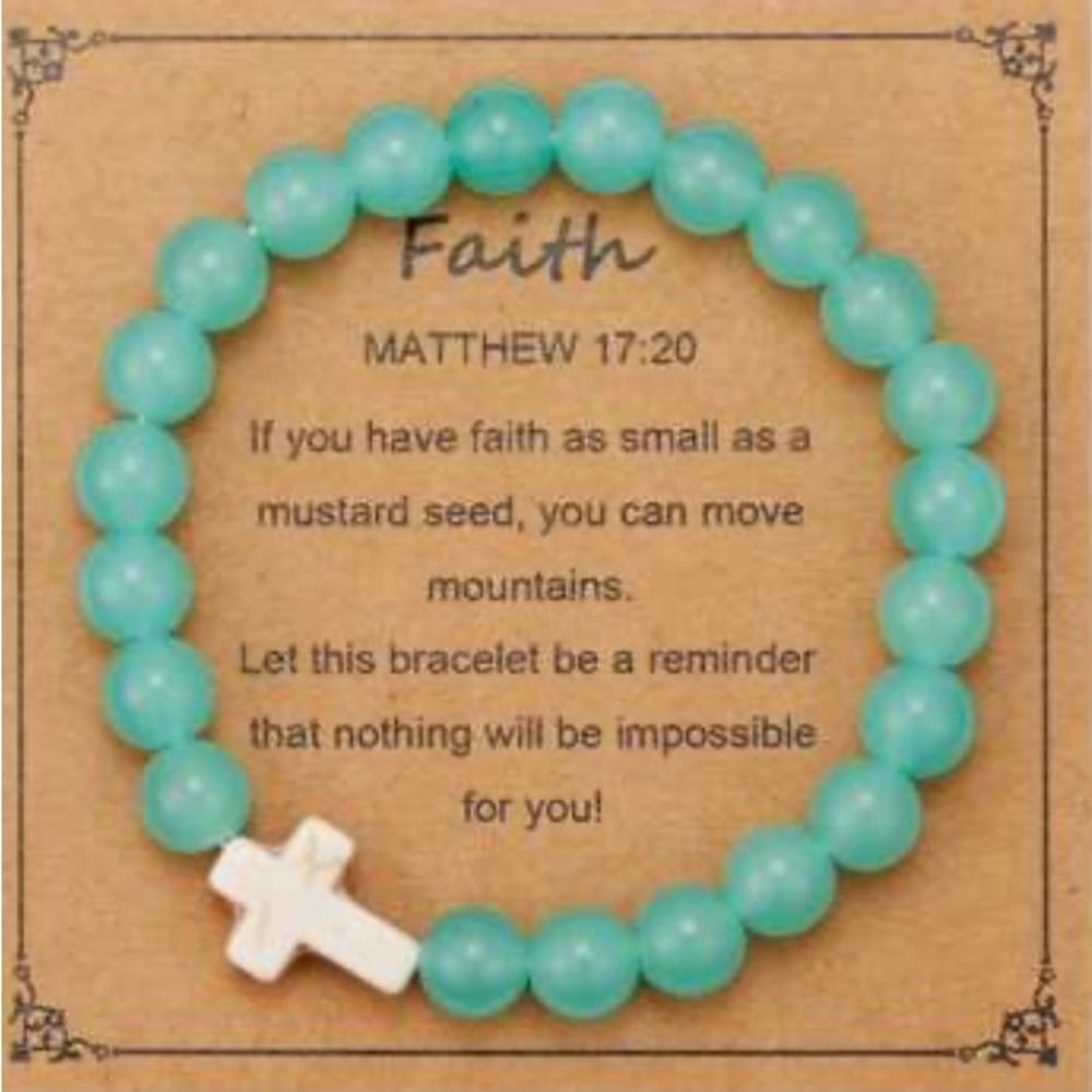NWT Beaded Cross Bracelet